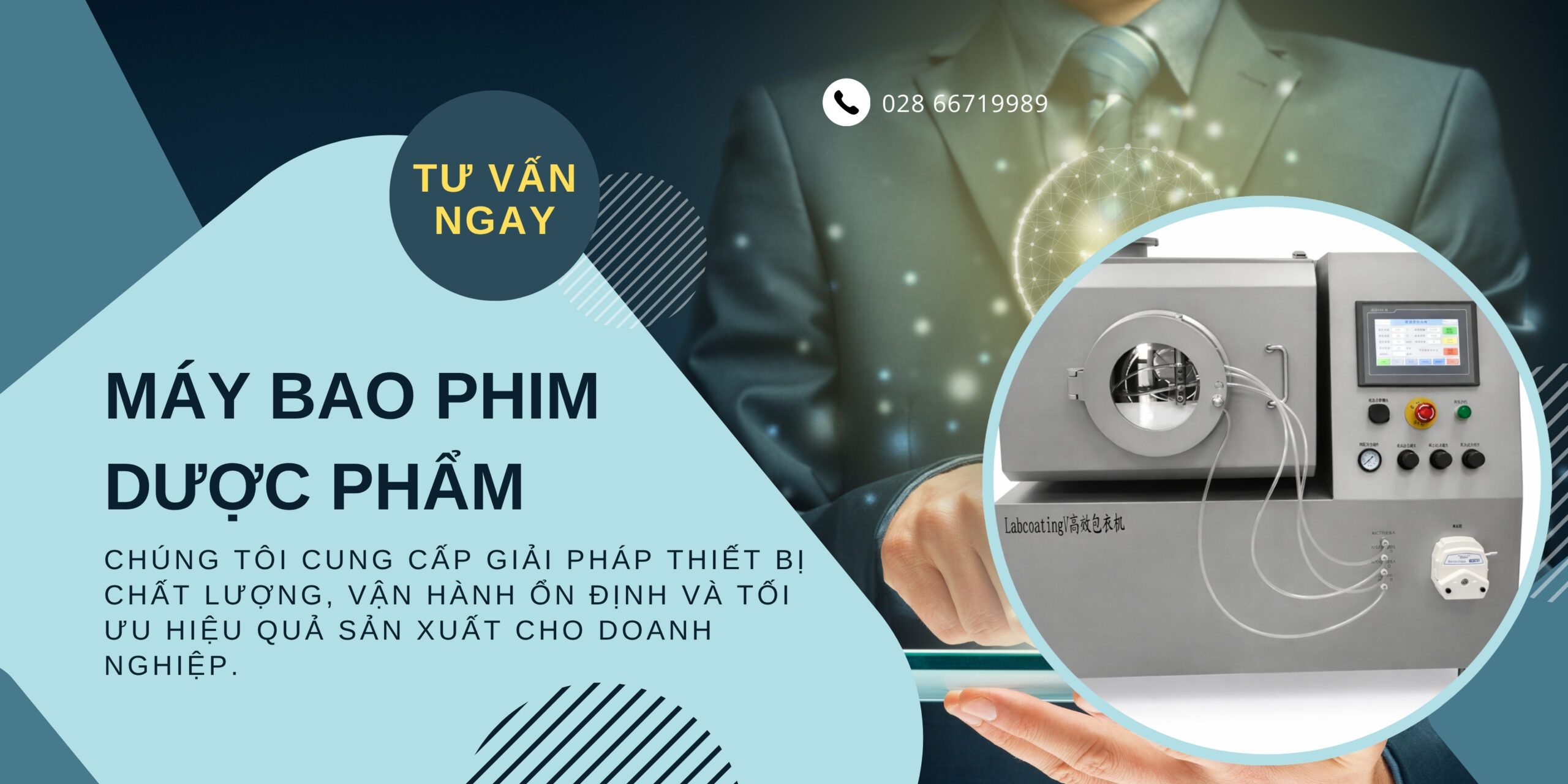 Máy bao phim dược phẩm hiệu suất cao